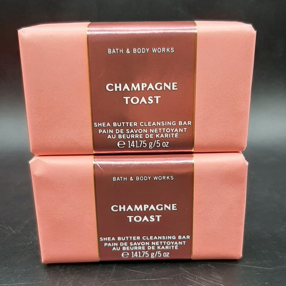 NEW Champagne Toast Bath & Body Works Shea Butter Cleansing Bar Soap 5 oz-2 Pack - Picture 2 of 4